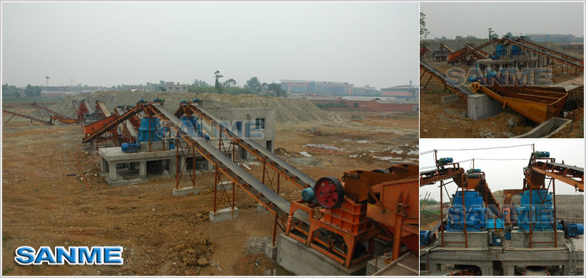 時產400噸河卵石制砂生產線